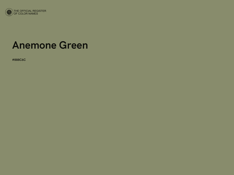 #888C6C - Anemone Green color image