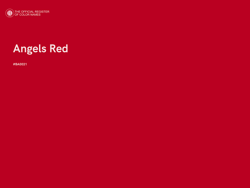 #BA0021 - Angels Red color image