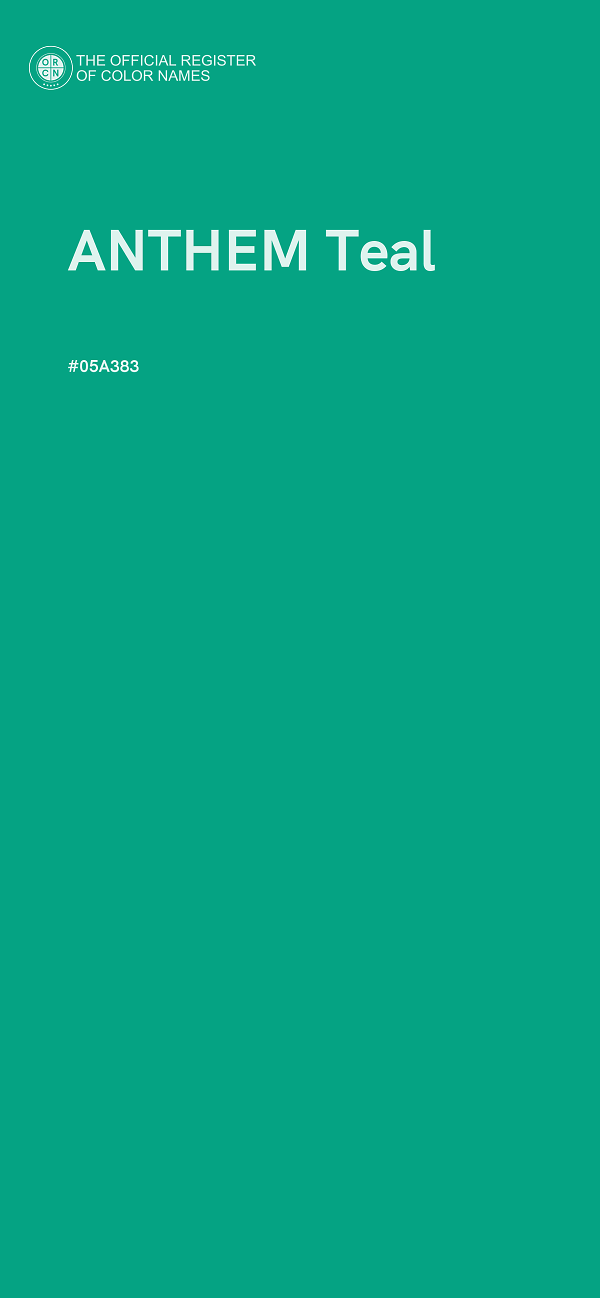 #05A383 - ANTHEM Teal color image