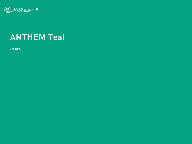 #05A383 - ANTHEM Teal color image