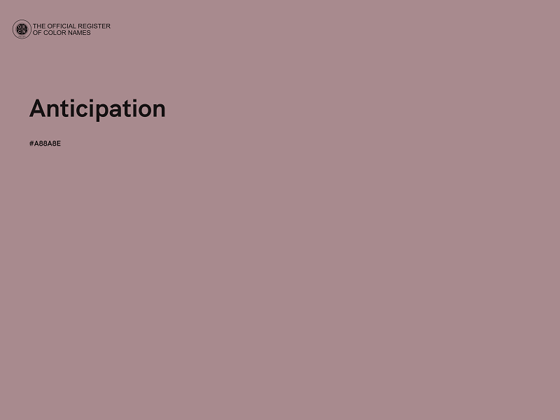 #A88A8E - Anticipation color image