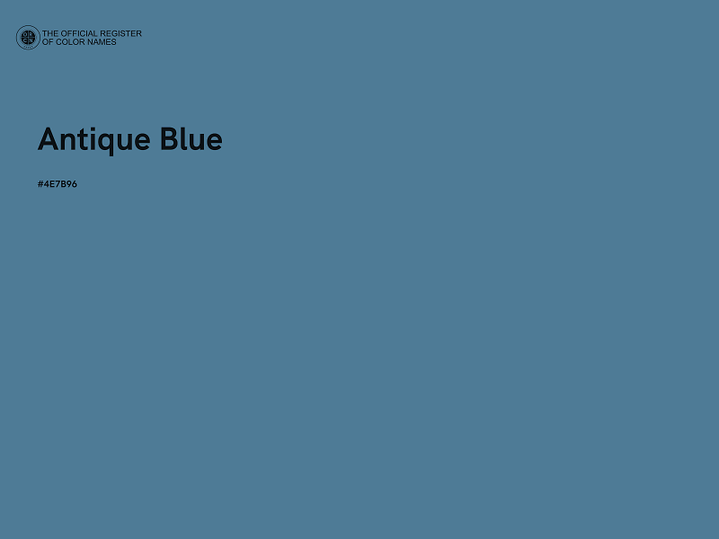 #4E7B96 - Antique Blue color image