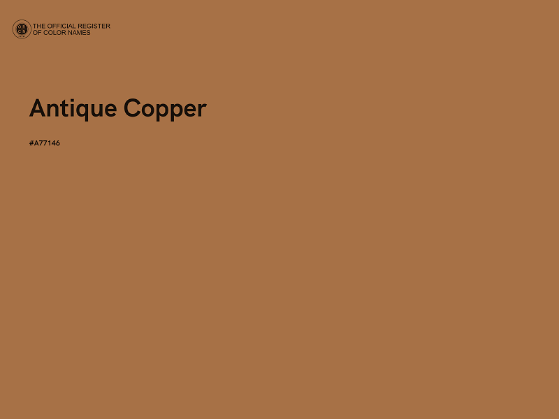 #A77146 - Antique Copper color image