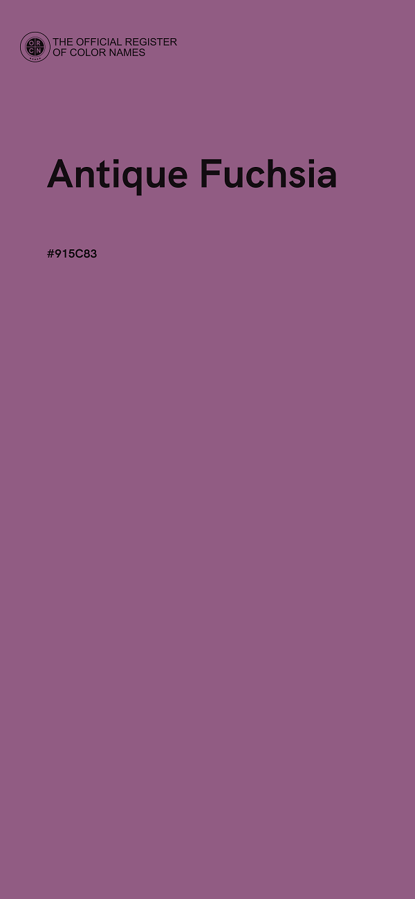 #915C83 - Antique Fuchsia color image