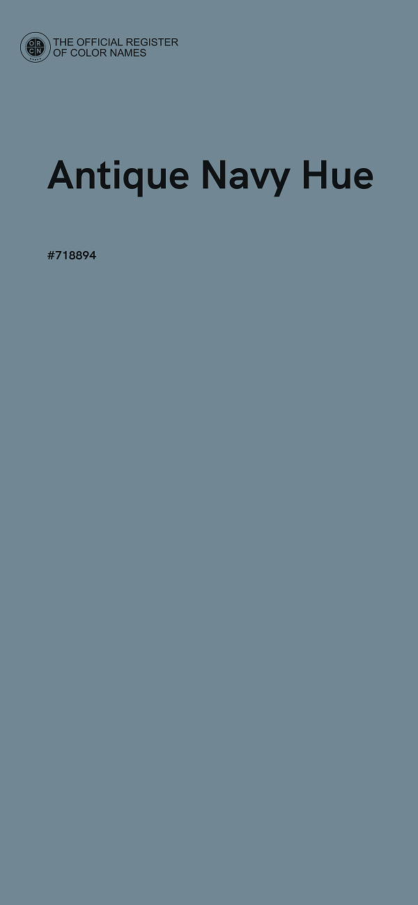 #718894 - Antique Navy Hue color image