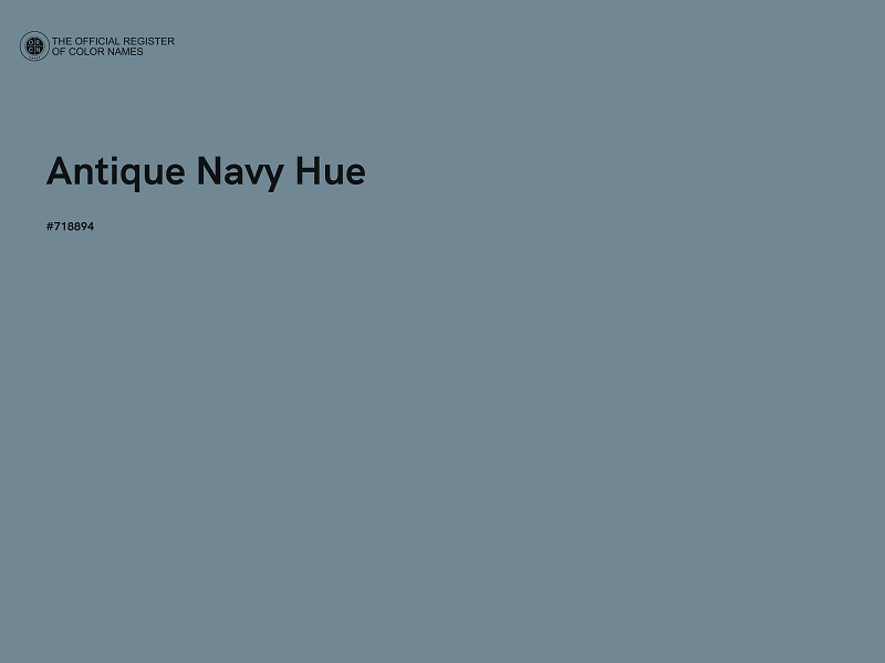 #718894 - Antique Navy Hue color image