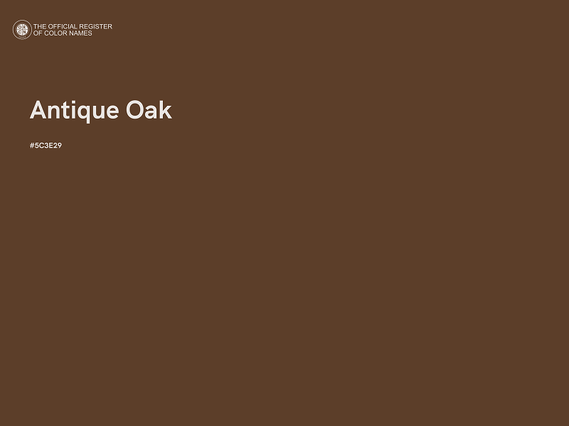 #5C3E29 - Antique Oak color image