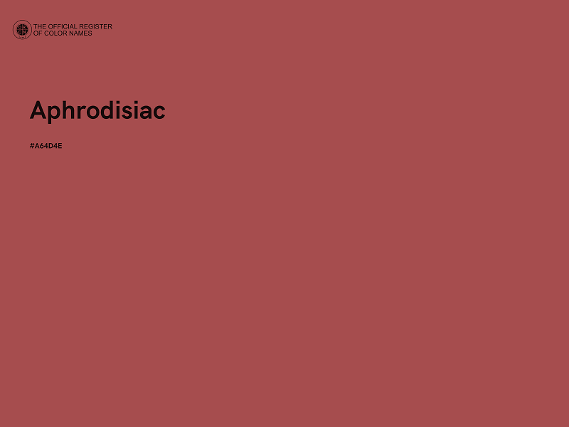 #A64D4E - Aphrodisiac color image