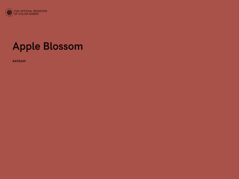 #A95249 - Apple Blossom color image