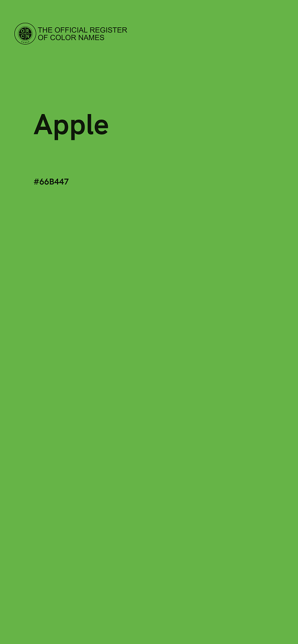 #66B447 - Apple color image