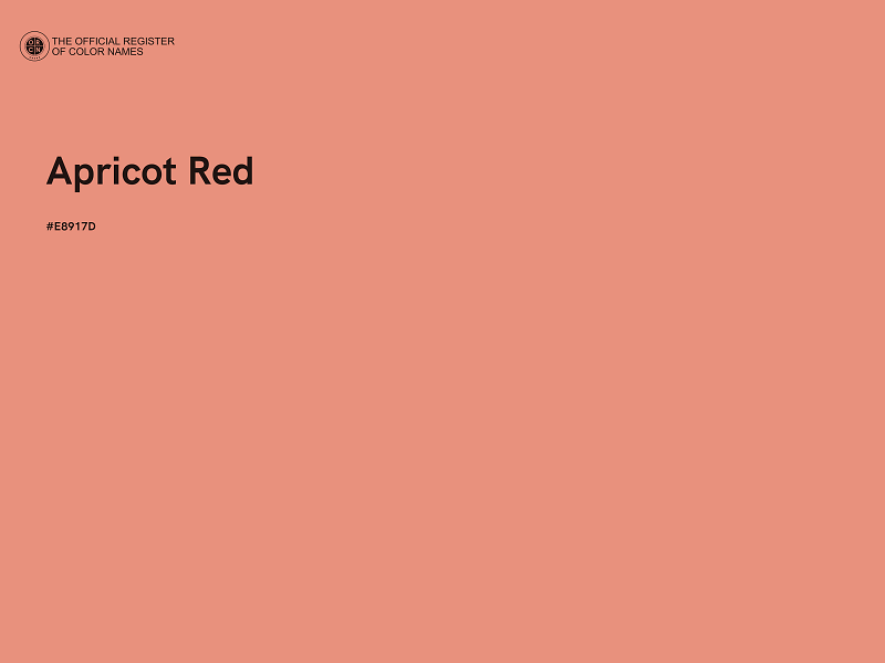 #E8917D - Apricot Red color image