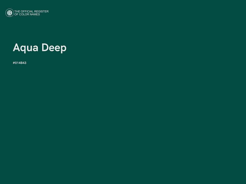 #014B43 - Aqua Deep color image