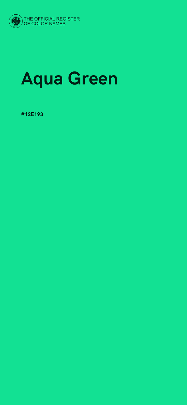 #12E193 - Aqua Green color image