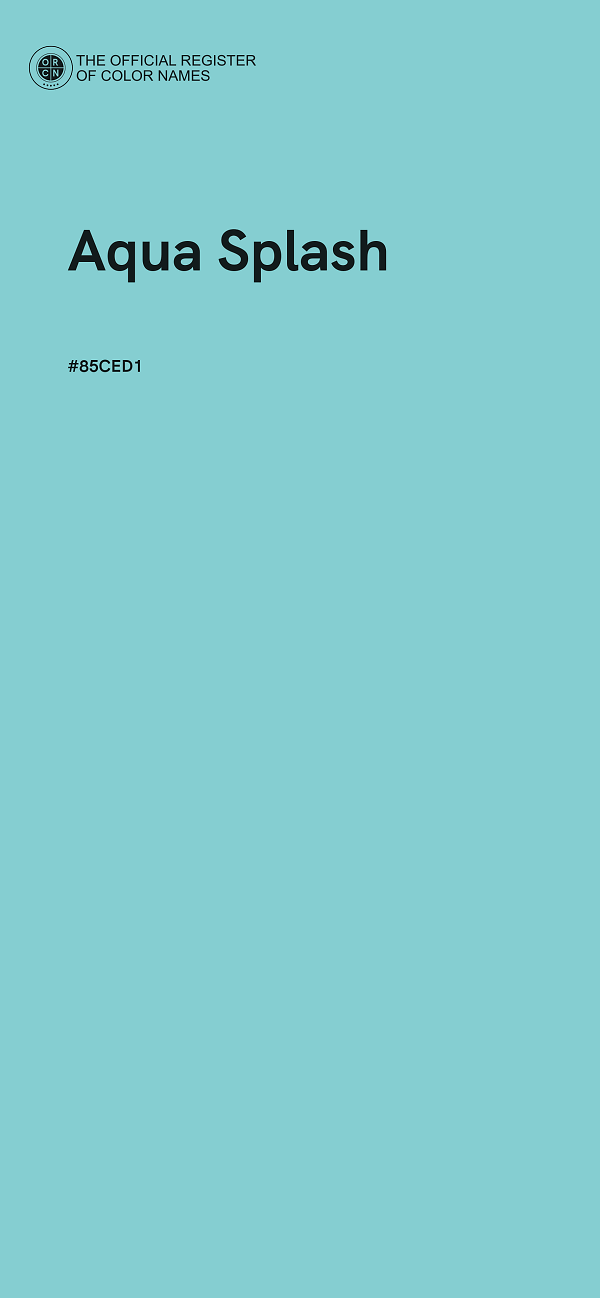 #85CED1 - Aqua Splash color image