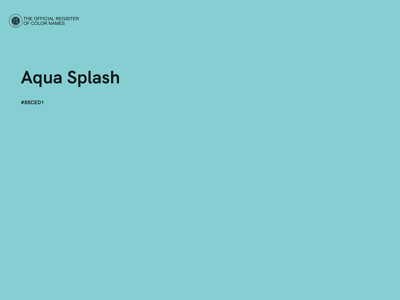 #85CED1 - Aqua Splash color image