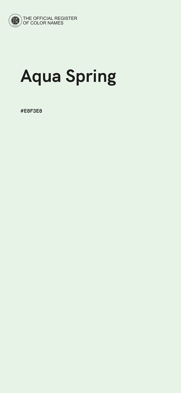 #E8F3E8 - Aqua Spring color image