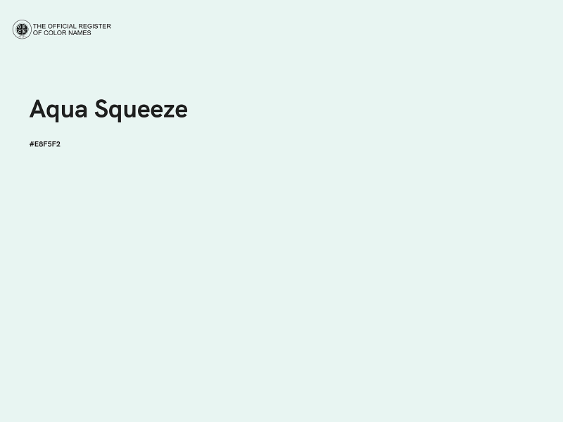 #E8F5F2 - Aqua Squeeze color image