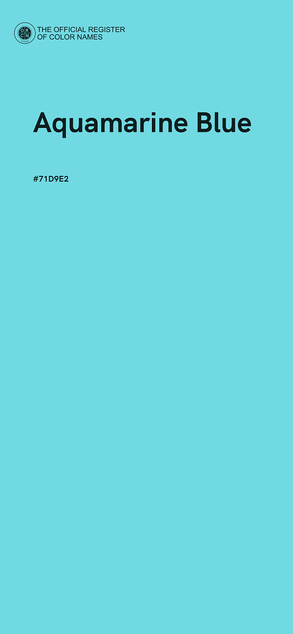 #71D9E2 - Aquamarine Blue color image