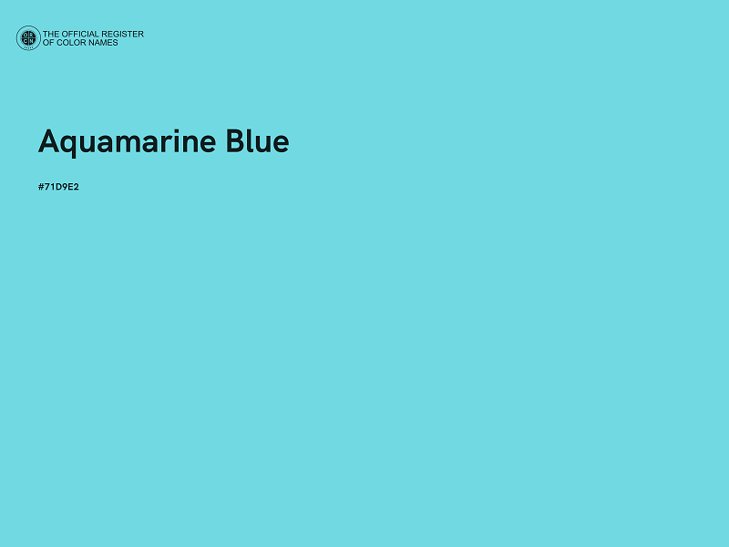 #71D9E2 - Aquamarine Blue color image