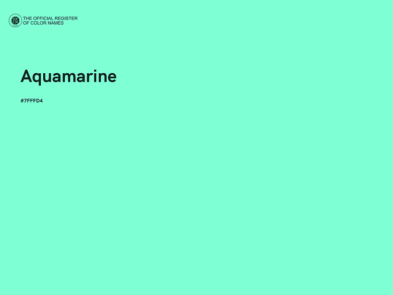 #7FFFD4 - Aquamarine color image