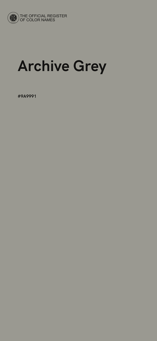 #9A9991 - Archive Grey color image