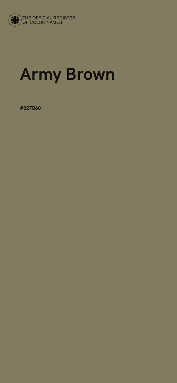 #827B60 - Army Brown color image