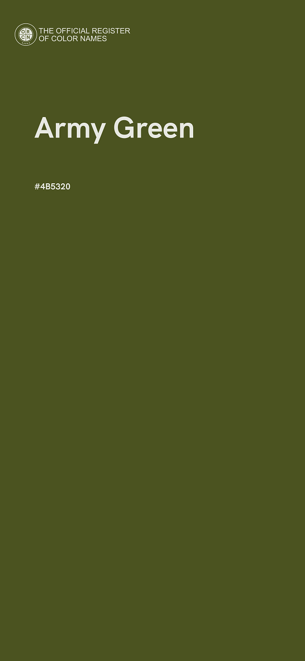 #4B5320 - Army Green color image