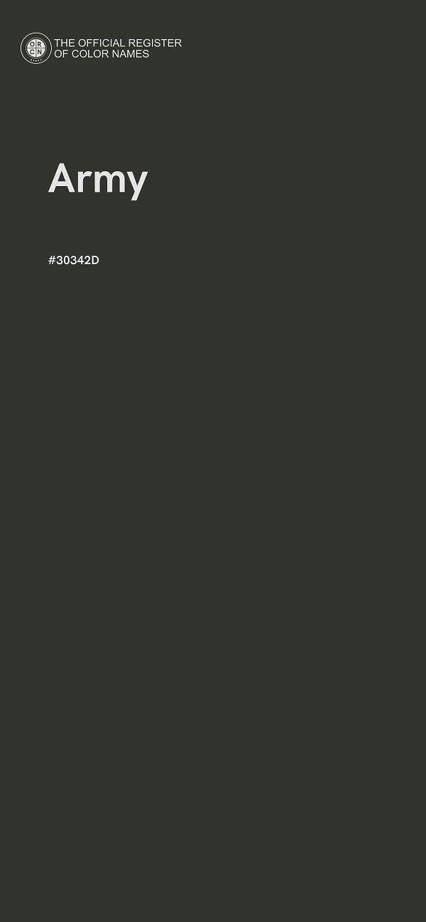 #30342D - Army color image