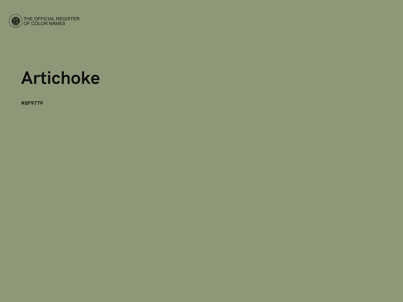 #8F9779 - Artichoke color image