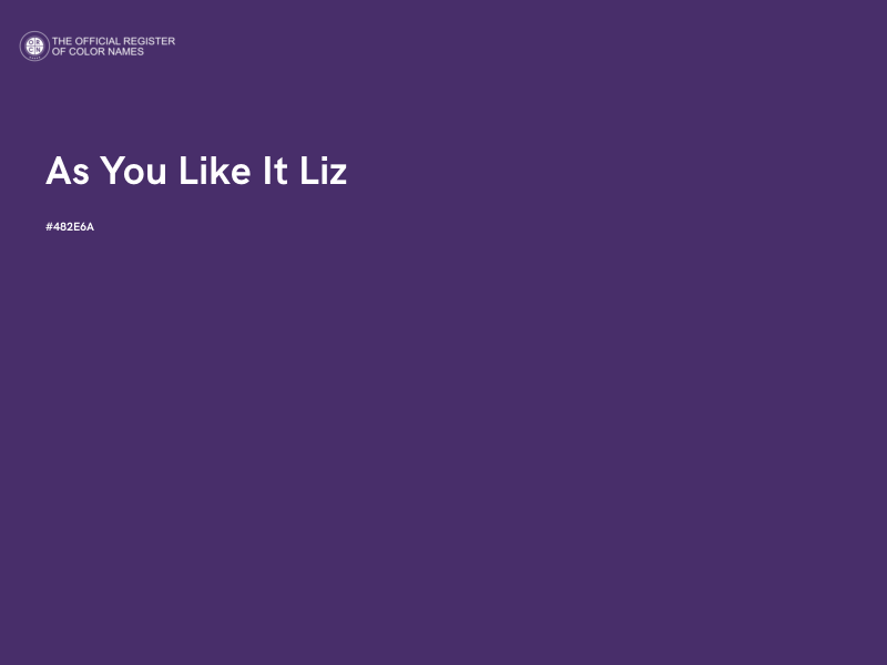 #482E6A - As You Like It Liz color image