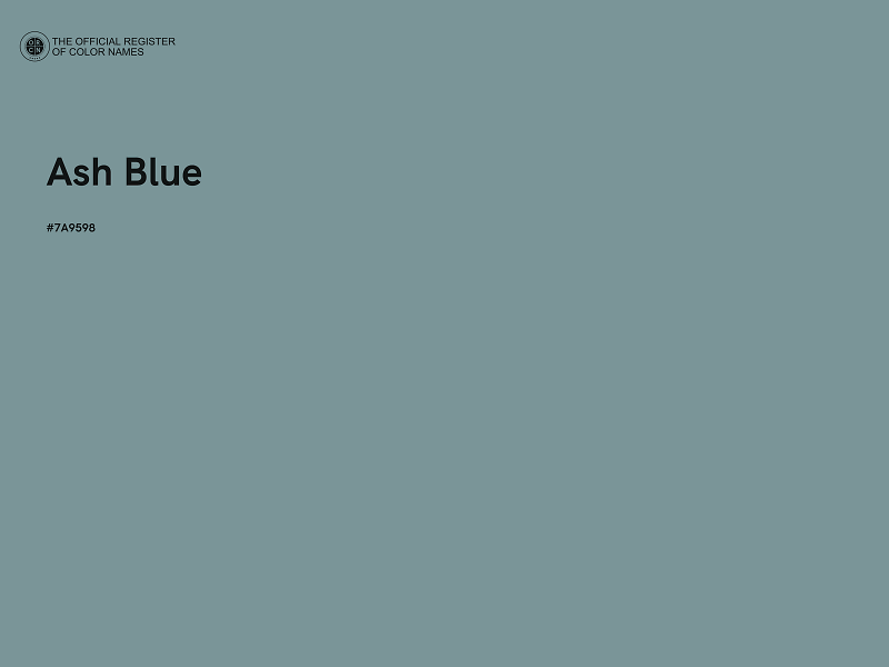 #7A9598 - Ash Blue color image