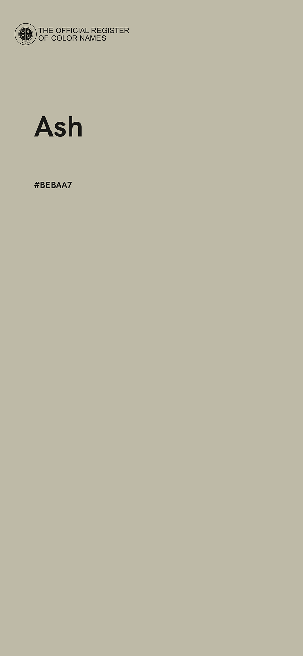 #BEBAA7 - Ash color image
