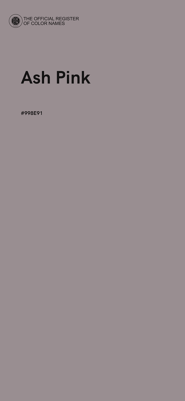 #998E91 - Ash Pink color image