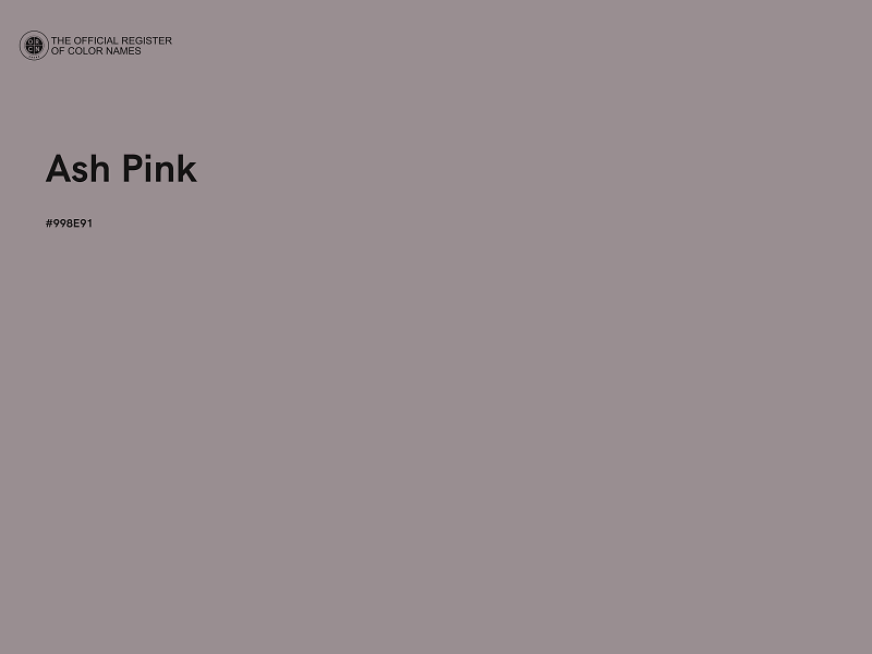 #998E91 - Ash Pink color image