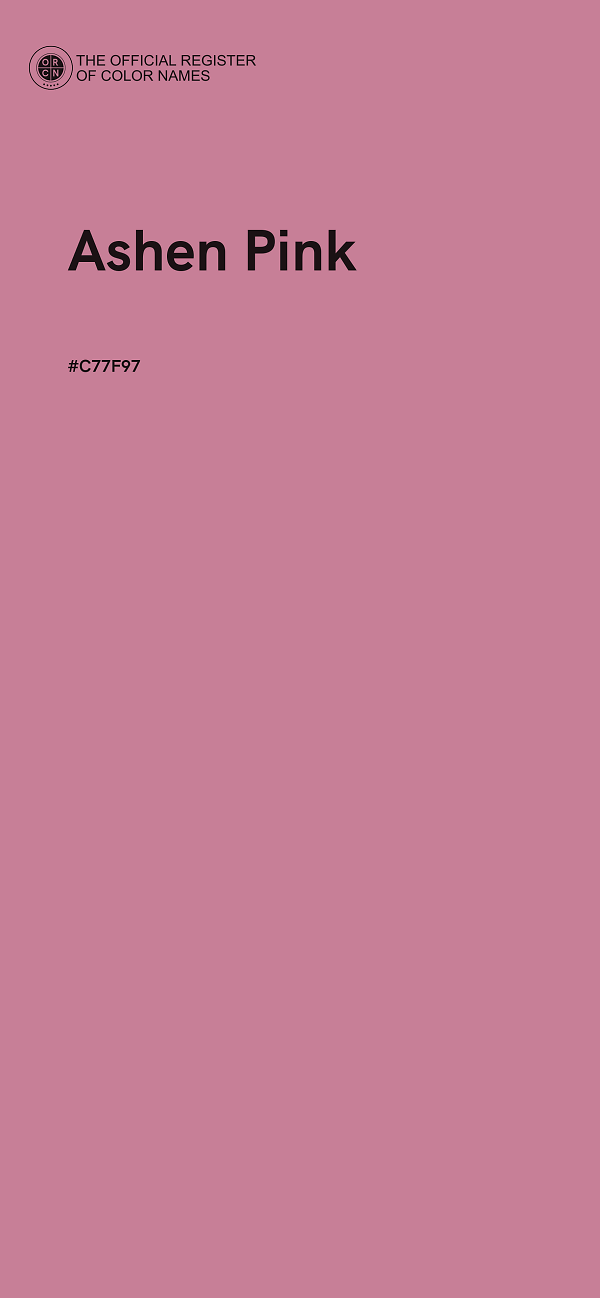 #C77F97 - Ashen Pink color image