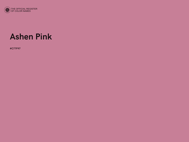 #C77F97 - Ashen Pink color image