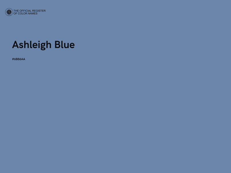 #6B86AA - Ashleigh Blue color image