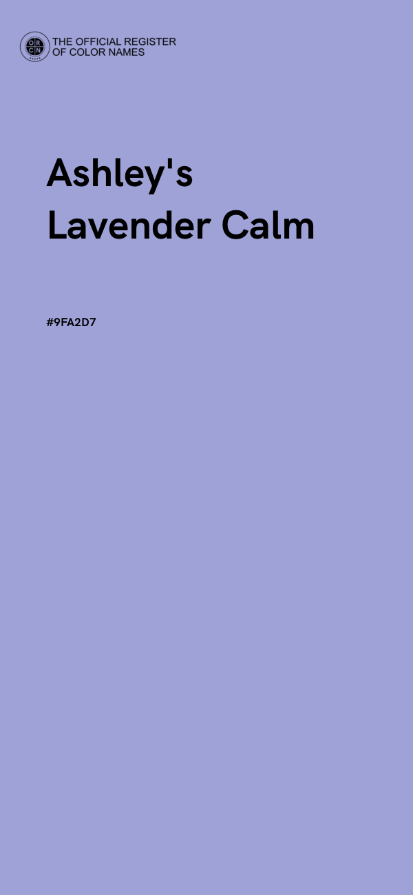 #9FA2D7 - Ashley's Lavender Calm color image