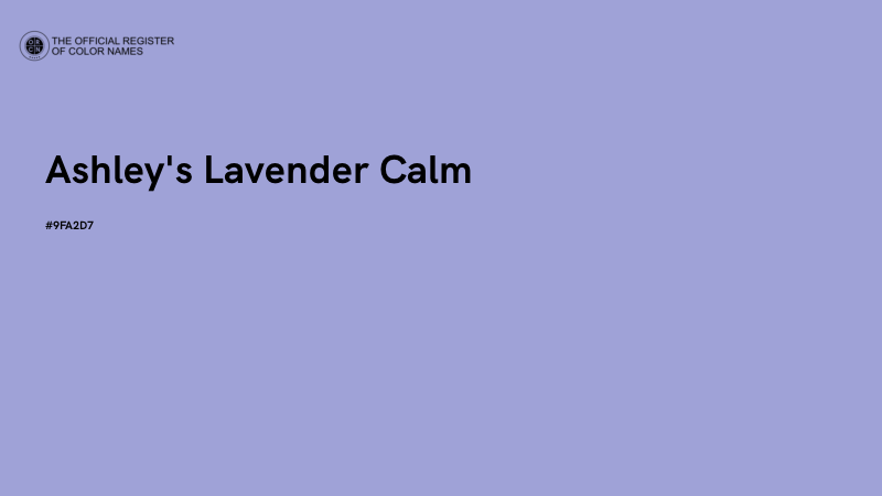 #9FA2D7 - Ashley's Lavender Calm color image