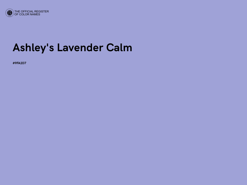 #9FA2D7 - Ashley's Lavender Calm color image