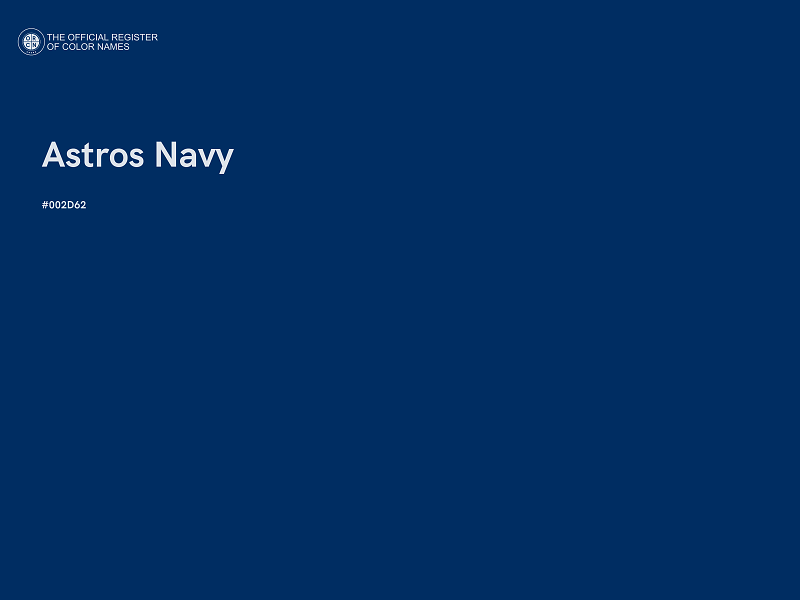 #002D62 - Astros Navy color image