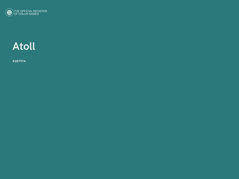 #2B797A - Atoll color image