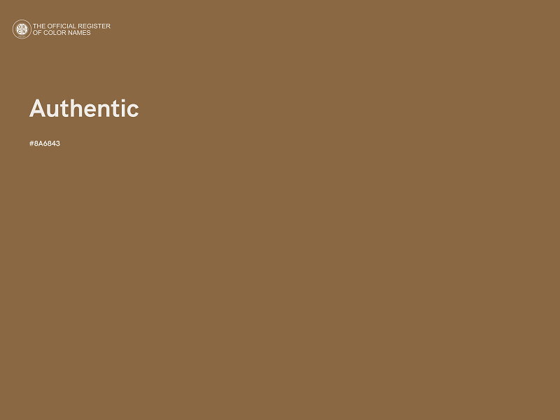 #8A6843 - Authentic color image
