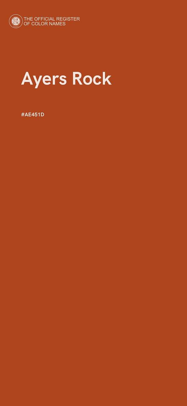 #AE451D - Ayers Rock color image