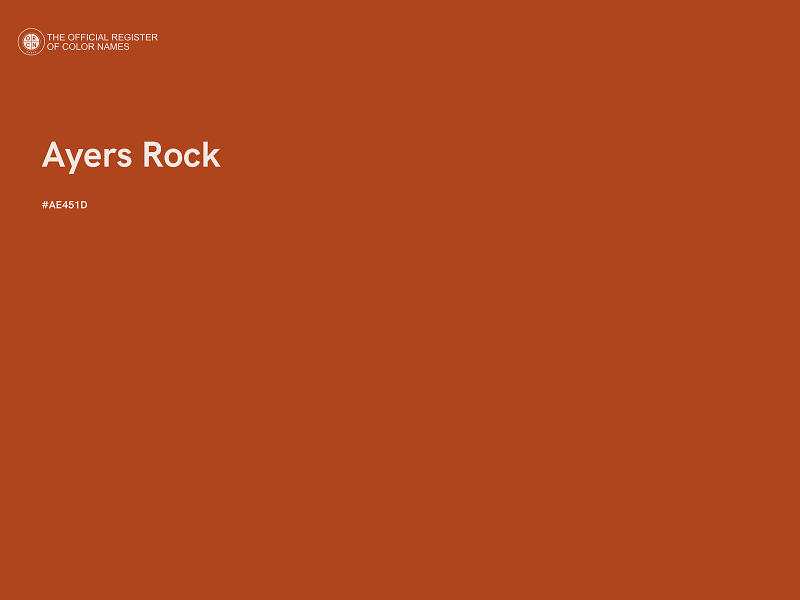 #AE451D - Ayers Rock color image