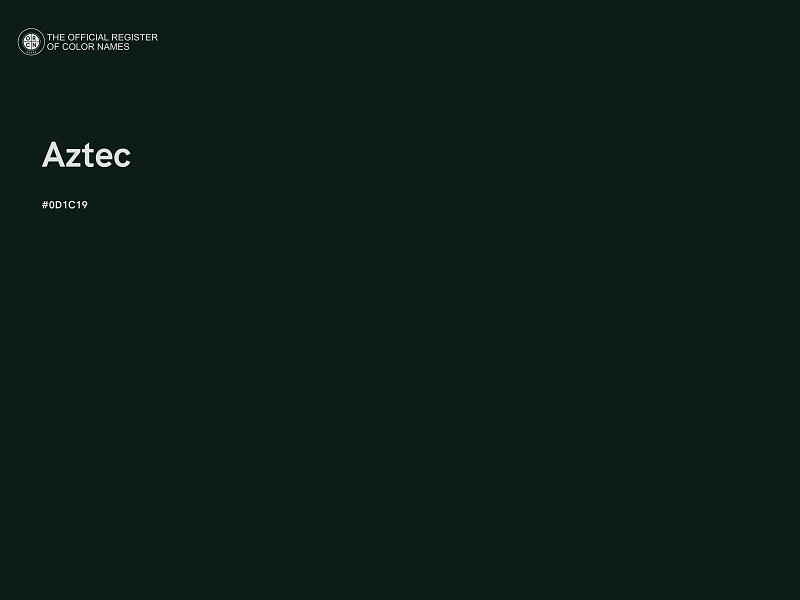 #0D1C19 - Aztec color image
