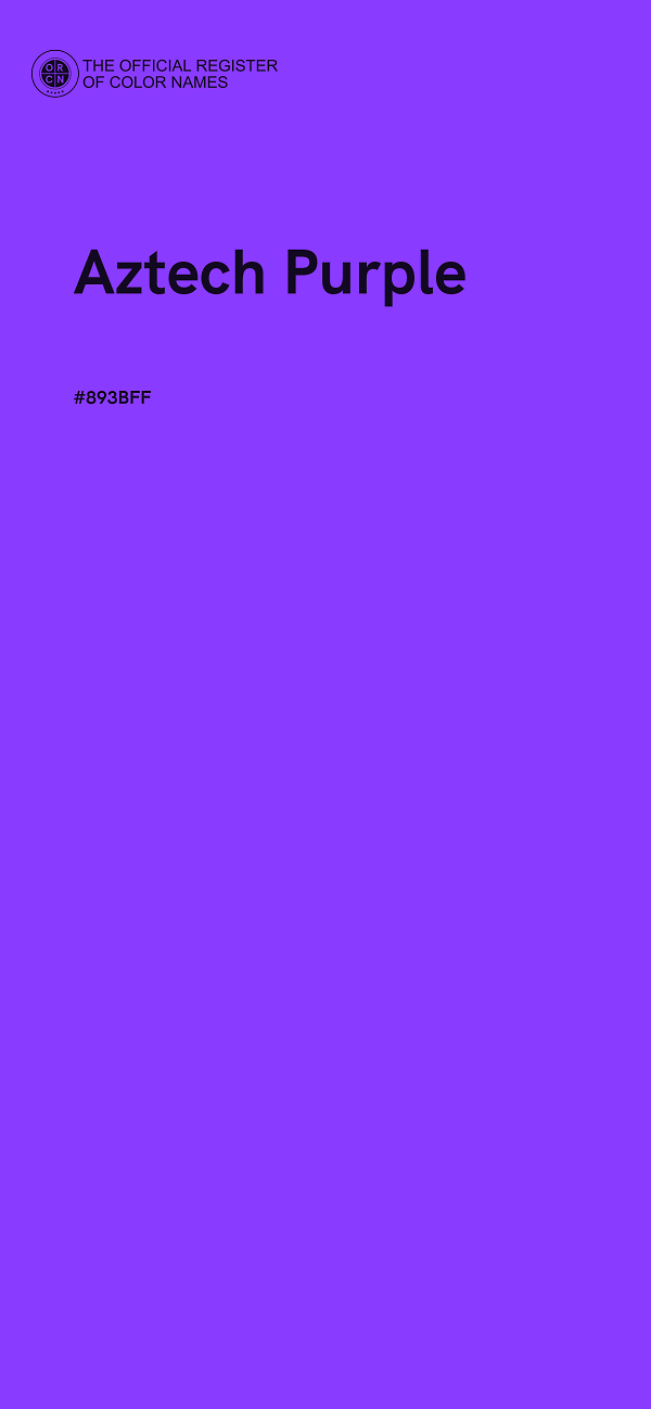 #893BFF - Aztech Purple color image