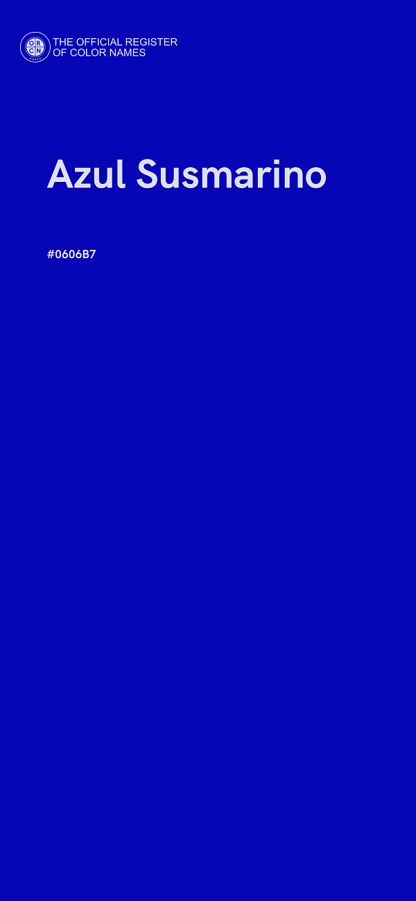 #0606B7 - Azul Susmarino color image