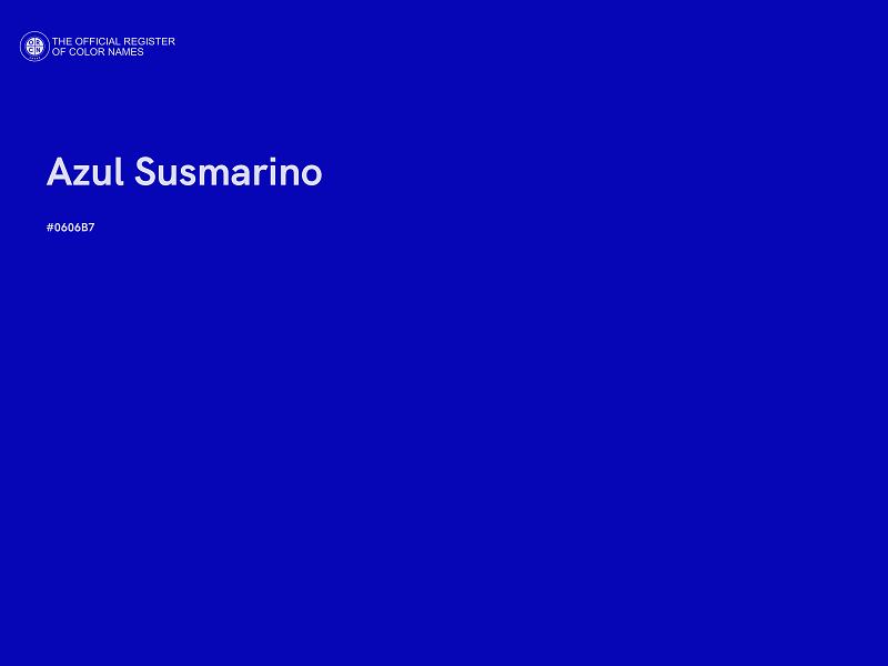 #0606B7 - Azul Susmarino color image