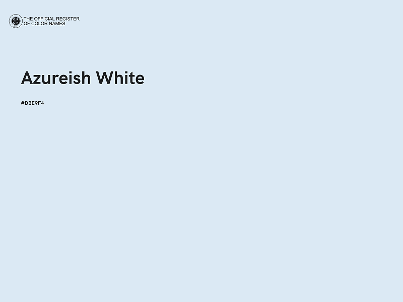 #DBE9F4 - Azureish White color image